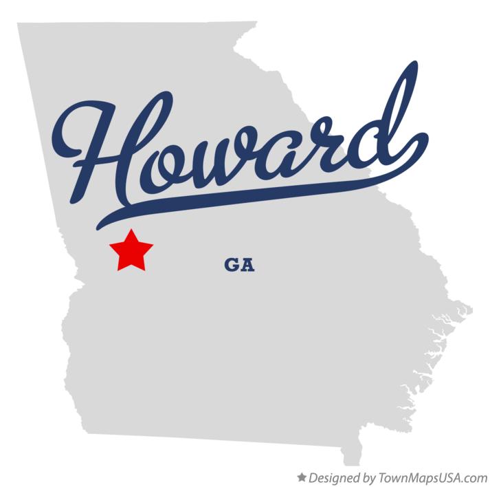 Map of Howard, GA,