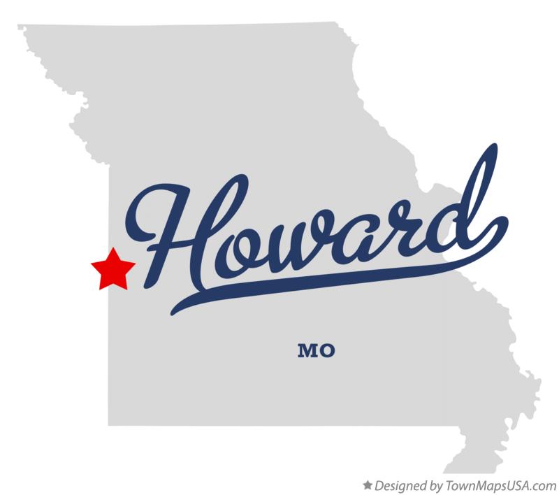 Map of Howard, Bates County, MO, Missouri