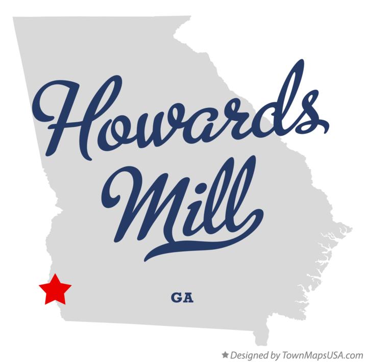 Map of Howards Mill, GA,
