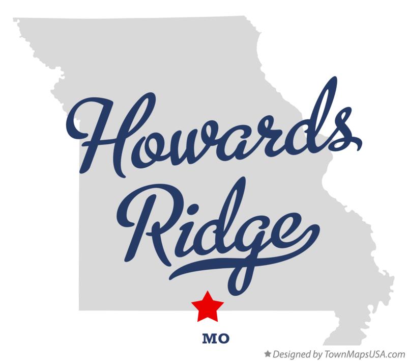 Map of Howards Ridge, MO, Missouri