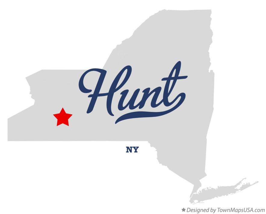Map of Hunt, NY, New York