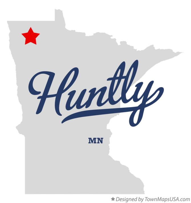 Map of Huntly, MN, Minnesota