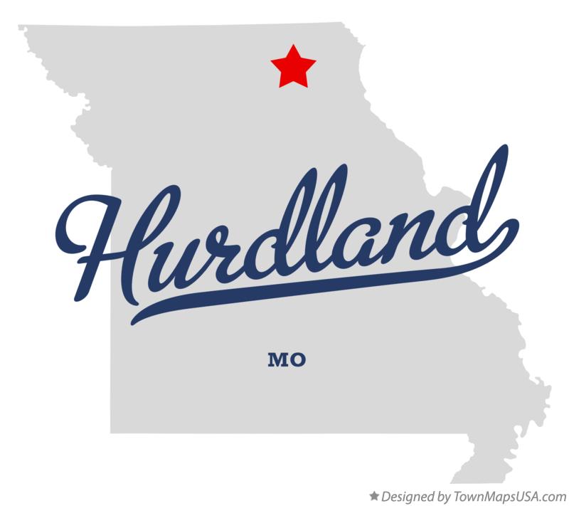 Map of Hurdland, MO, Missouri