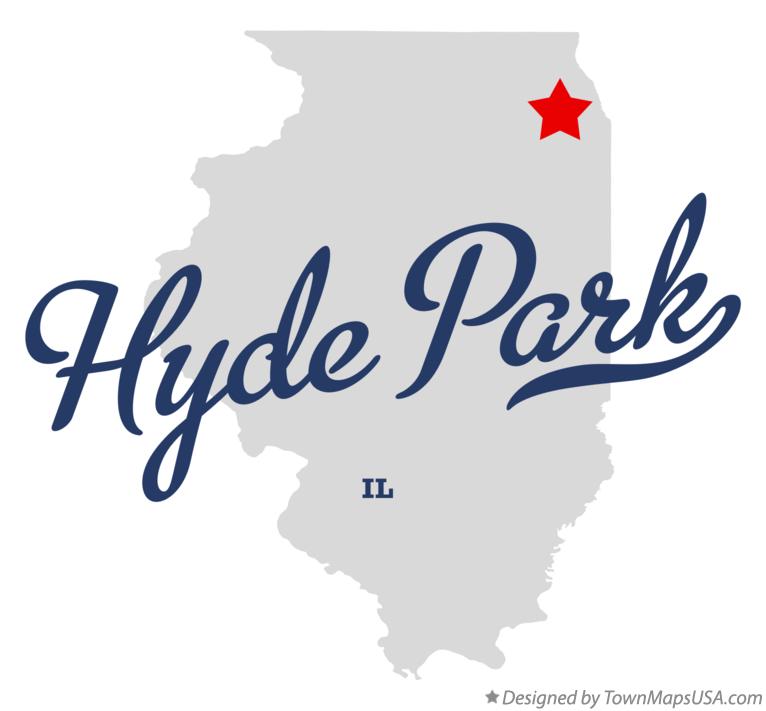 Map of Hyde Park, IL, Illinois