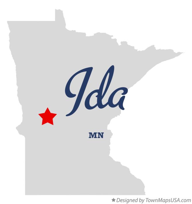 Map of Ida, MN, Minnesota