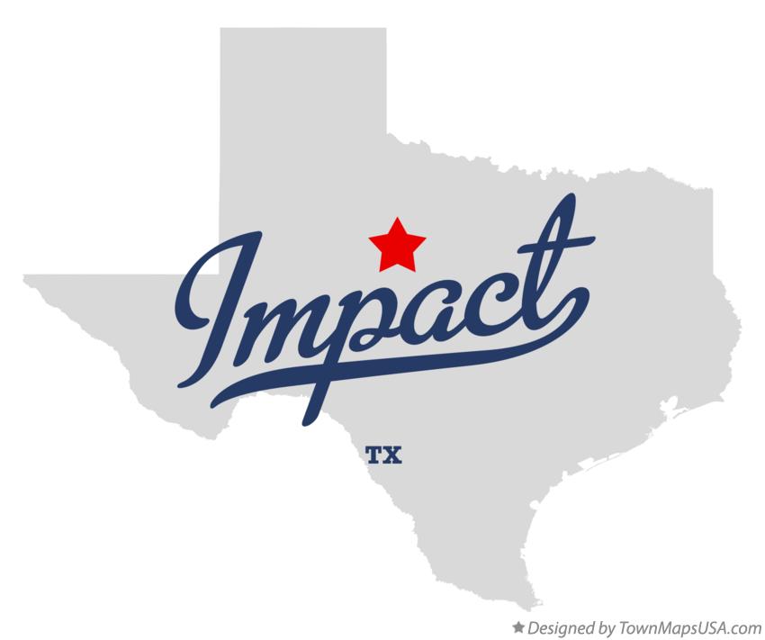 Map of Impact, TX, Texas