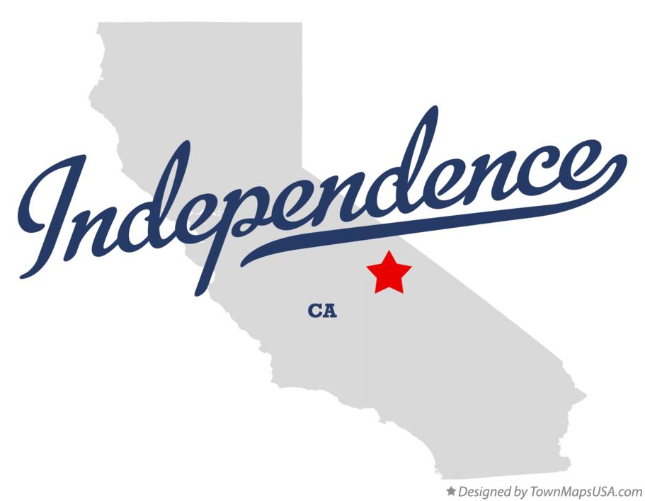 Map of Independence, CA, California