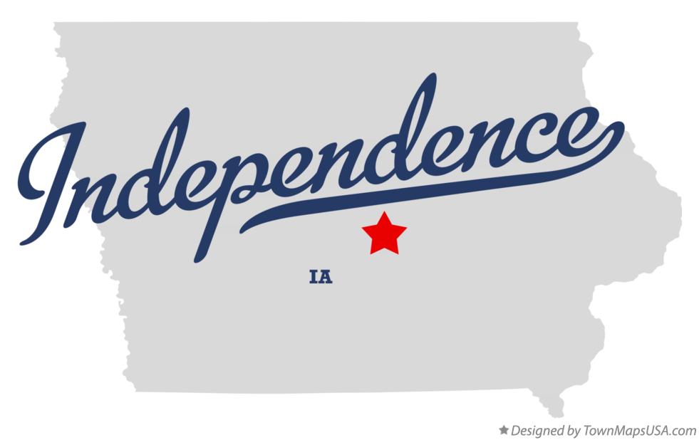 Map of Independence, Jasper County, IA, Iowa