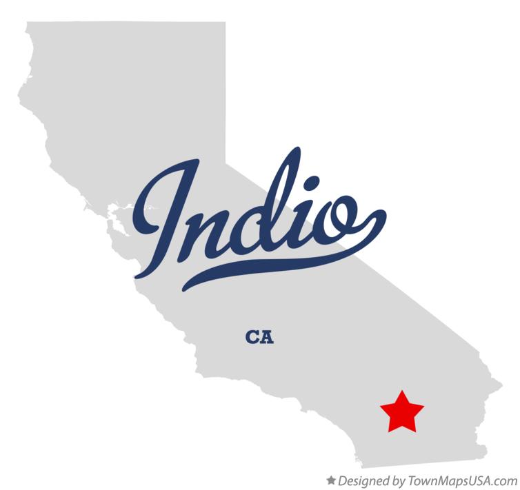 Map of Indio, CA, California