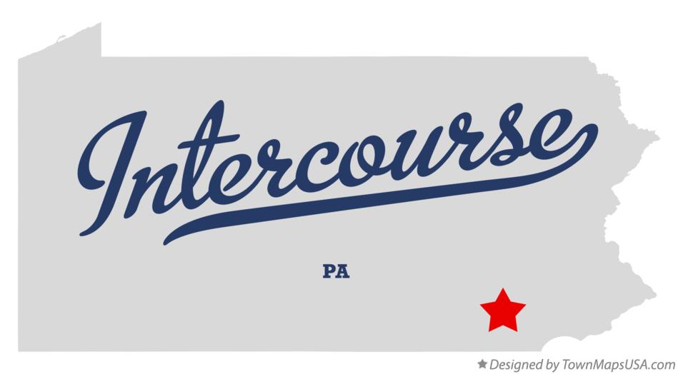 Map of Intercourse, PA, Pennsylvania