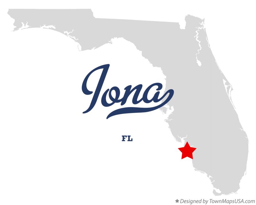 Map of Iona, FL, Florida