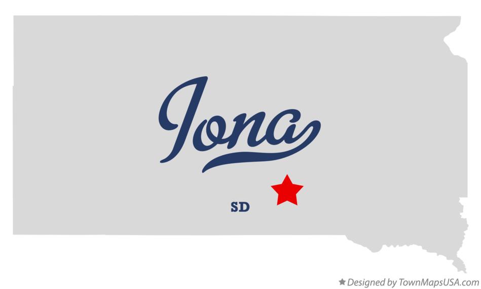 Map of Iona, SD, South Dakota