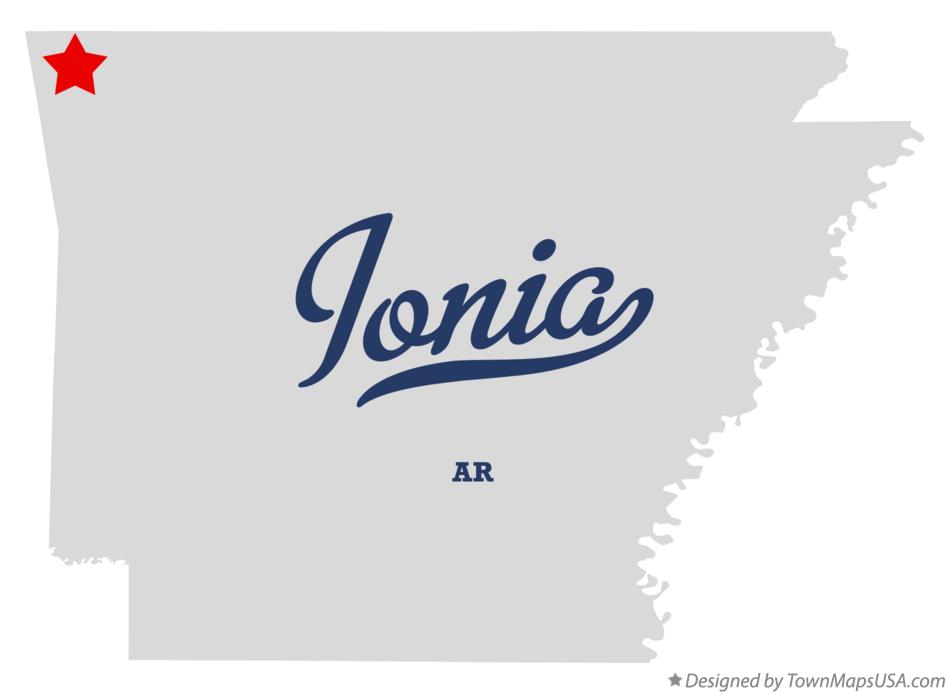Map of Ionia, AR, Arkansas