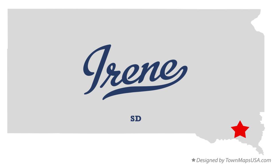 Map of Irene, SD, South Dakota