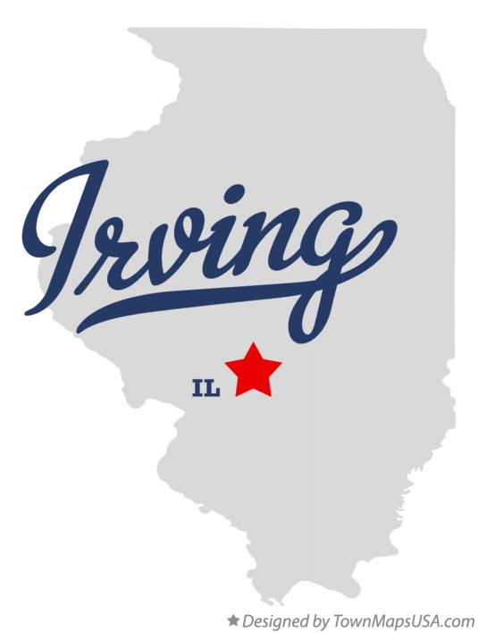 Map of Irving, IL, Illinois