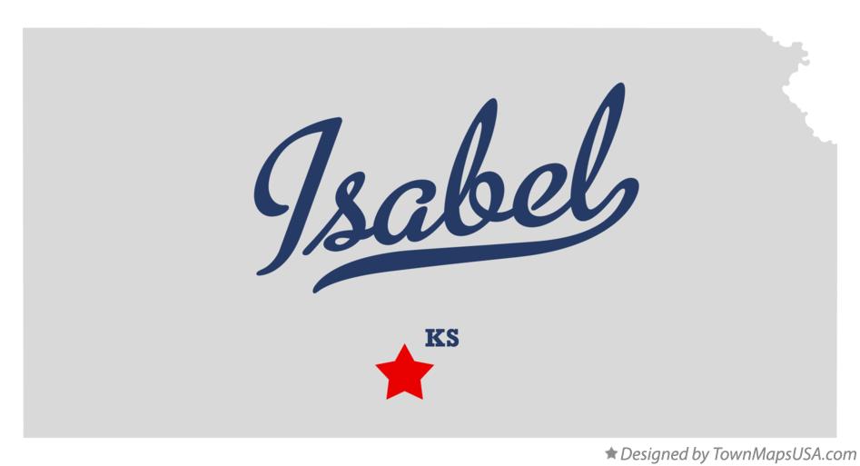 Map of Isabel, KS, Kansas