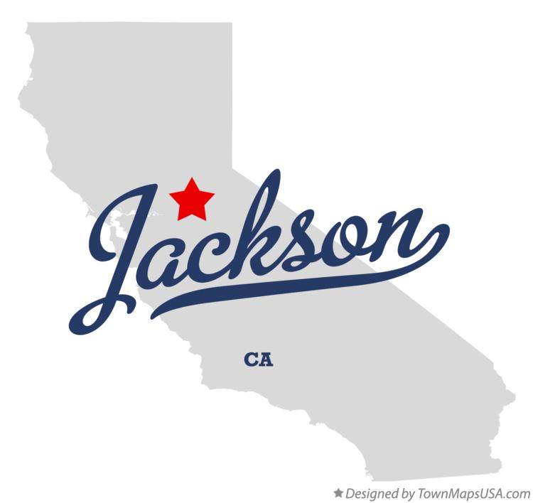 Map of Jackson, CA, California