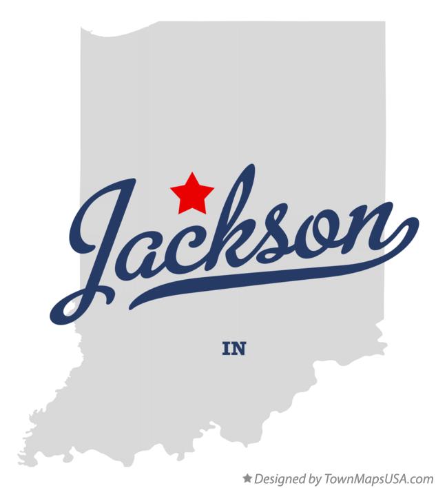 Map of Jackson, Clinton County, IN, Indiana
