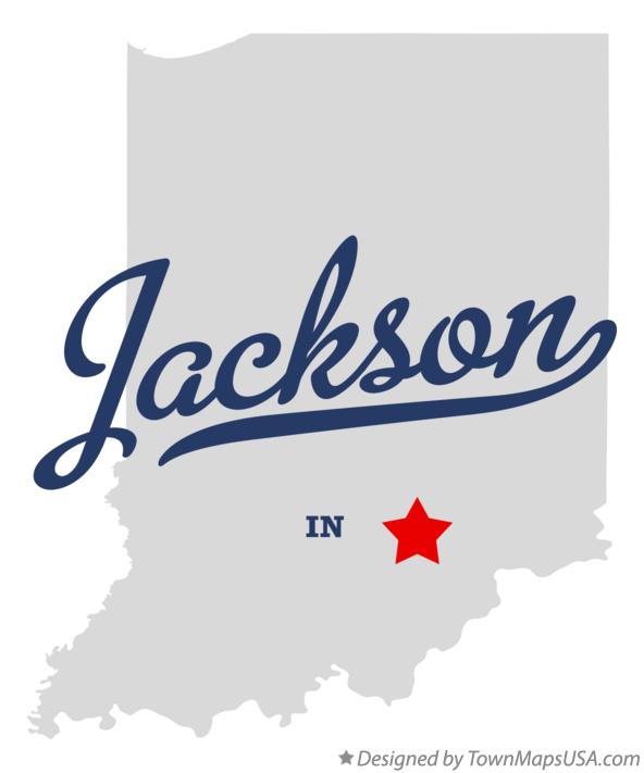 Map of Jackson, Jackson County, IN, Indiana