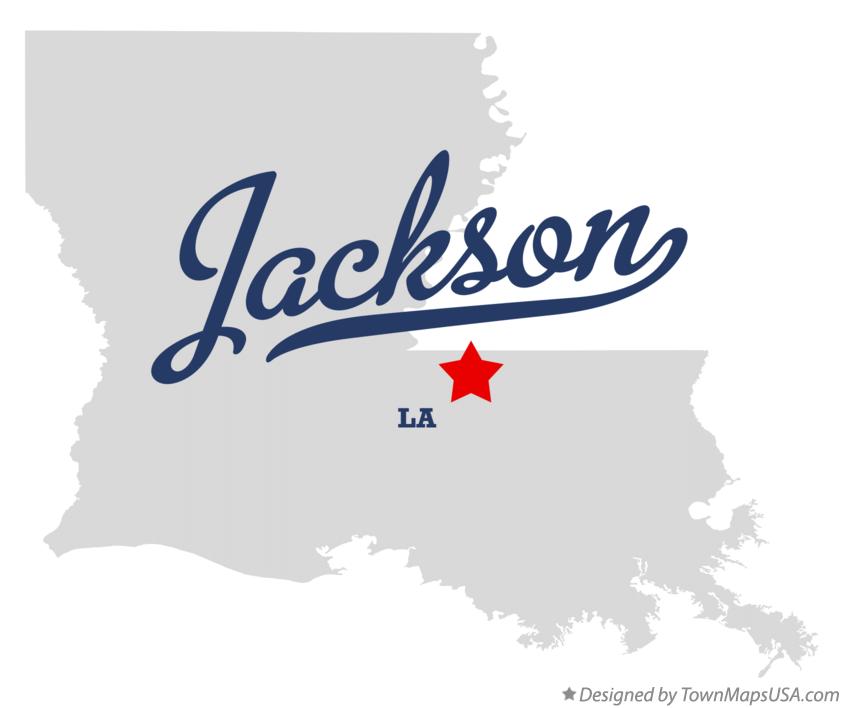 Map of Jackson, LA, Louisiana
