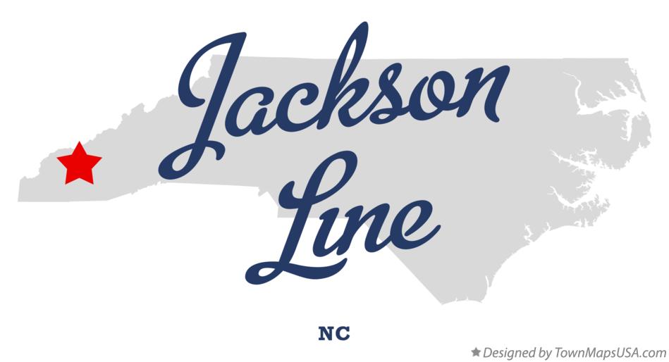 Map of Jackson Line, NC, North Carolina