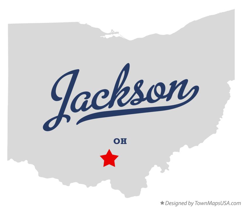 Map of Jackson, Pike County, OH, Ohio
