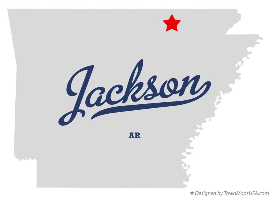 Map of Jackson, Sharp County, AR, Arkansas