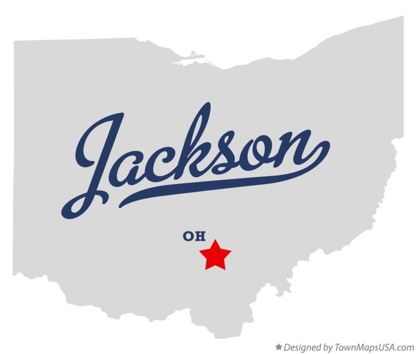 Map of Jackson, Vinton County, OH, Ohio