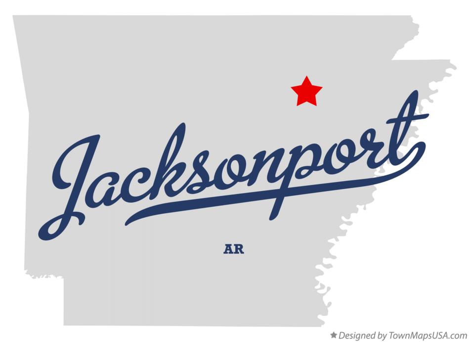 Map of Jacksonport, Jackson County, AR, Arkansas