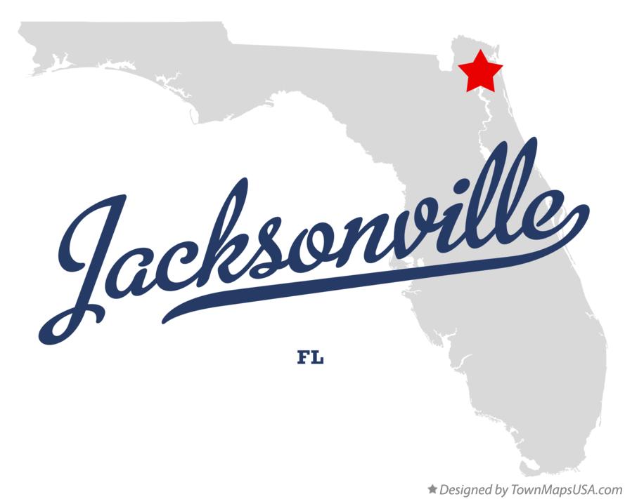 Map of Jacksonville, FL, Florida