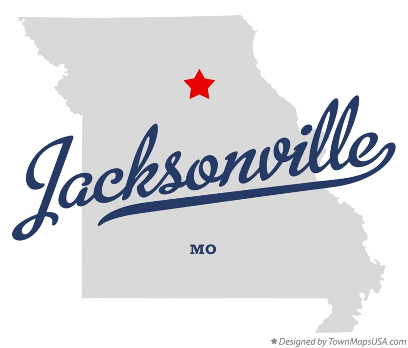 Map of Jacksonville, MO, Missouri