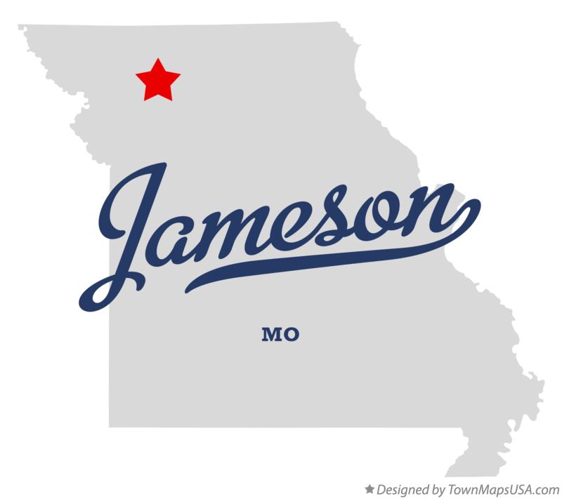 Map of Jameson, MO, Missouri
