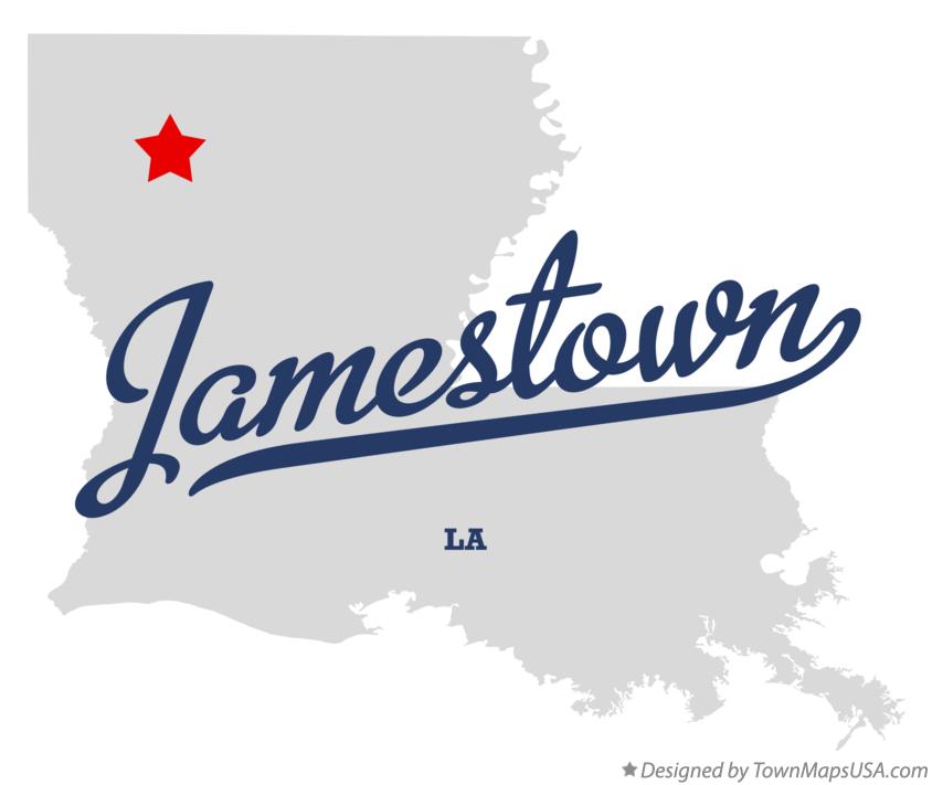 Map of Jamestown, LA, Louisiana