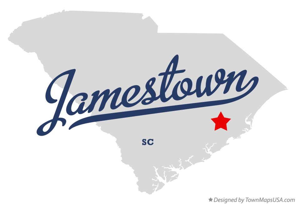 Map of Jamestown, SC, South Carolina
