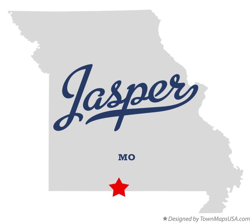 Map of Jasper, Ozark County, MO, Missouri