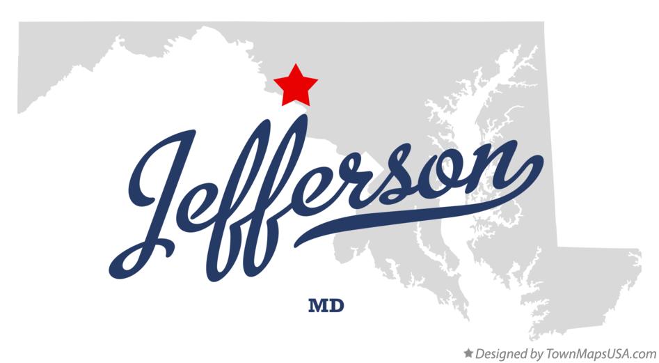 Map of Jefferson, MD, Maryland