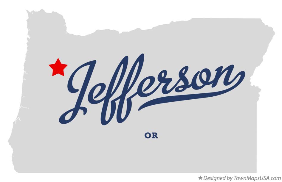 Map of Jefferson, OR, Oregon