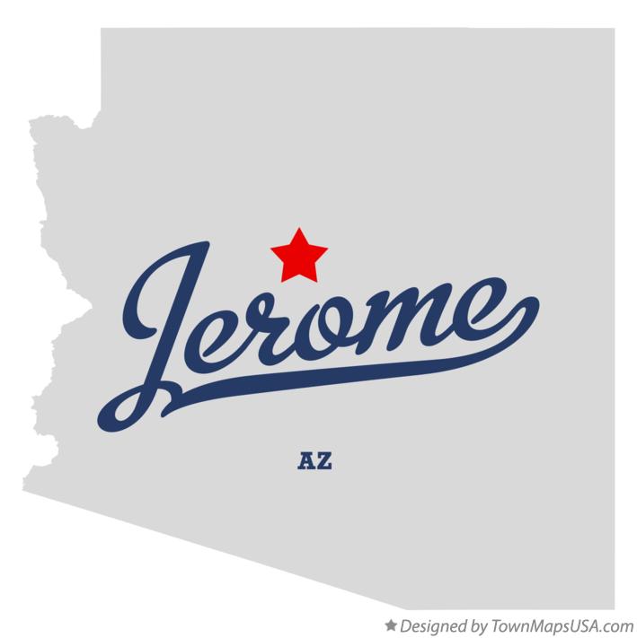 Map of Jerome, AZ, Arizona