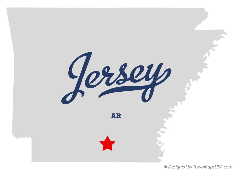 Map of Jersey, AR, Arkansas