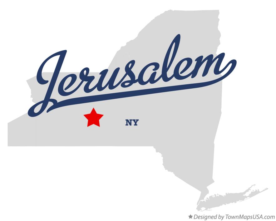 Map of Jerusalem, NY, New York