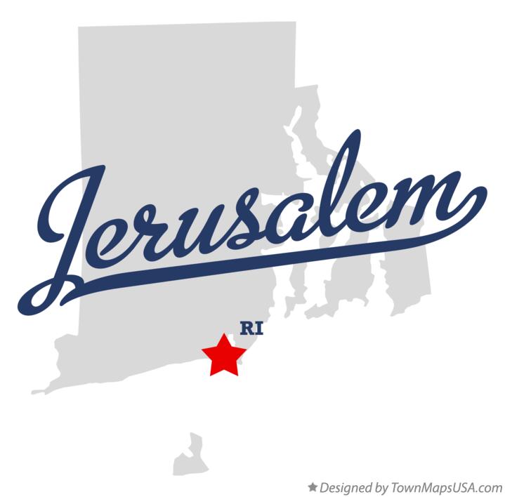 Map of Jerusalem, RI, Rhode Island