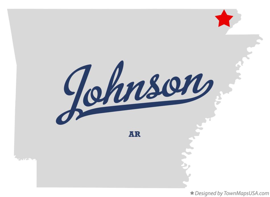 Map of Johnson, Clay County, AR, Arkansas