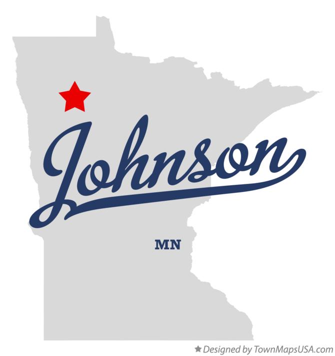 Map of Johnson, Polk County, MN, Minnesota