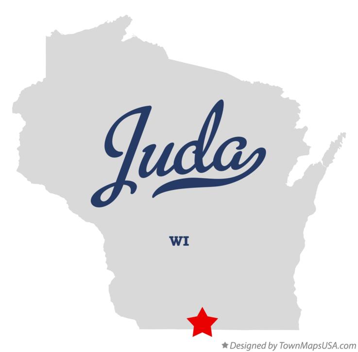 Map of Juda, WI, Wisconsin