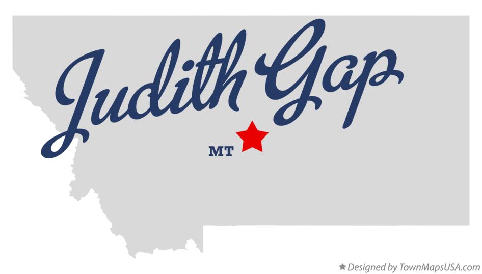 Map of Judith Gap, MT, Montana