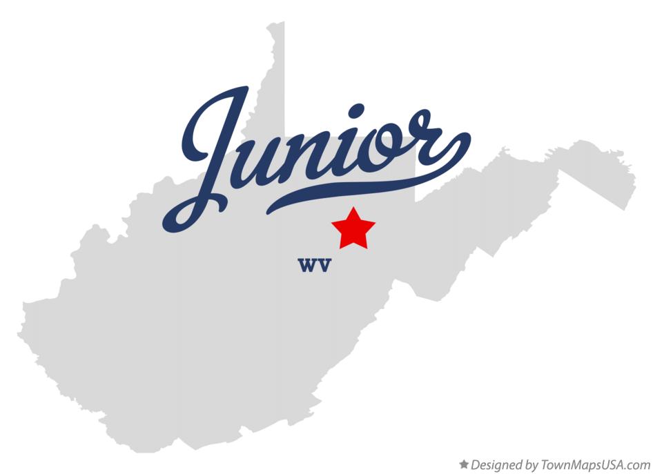 Map of Junior, WV, West Virginia