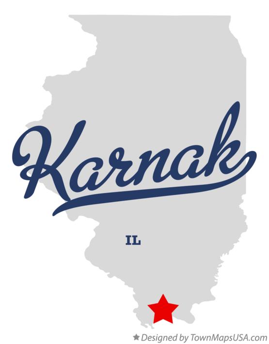 Map of Karnak, IL, Illinois