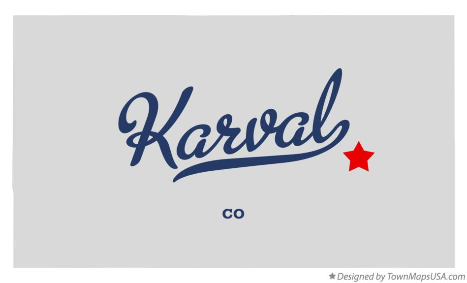 Map of Karval, CO, Colorado