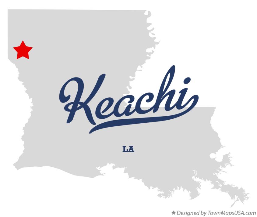 Map of Keachi, LA, Louisiana