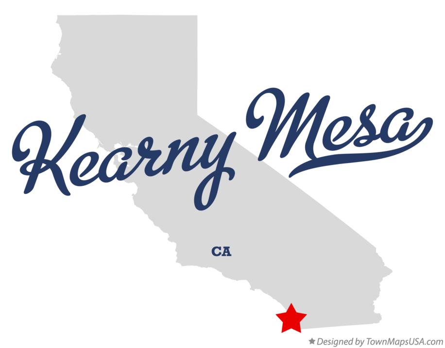 Map of Kearny Mesa, CA, California